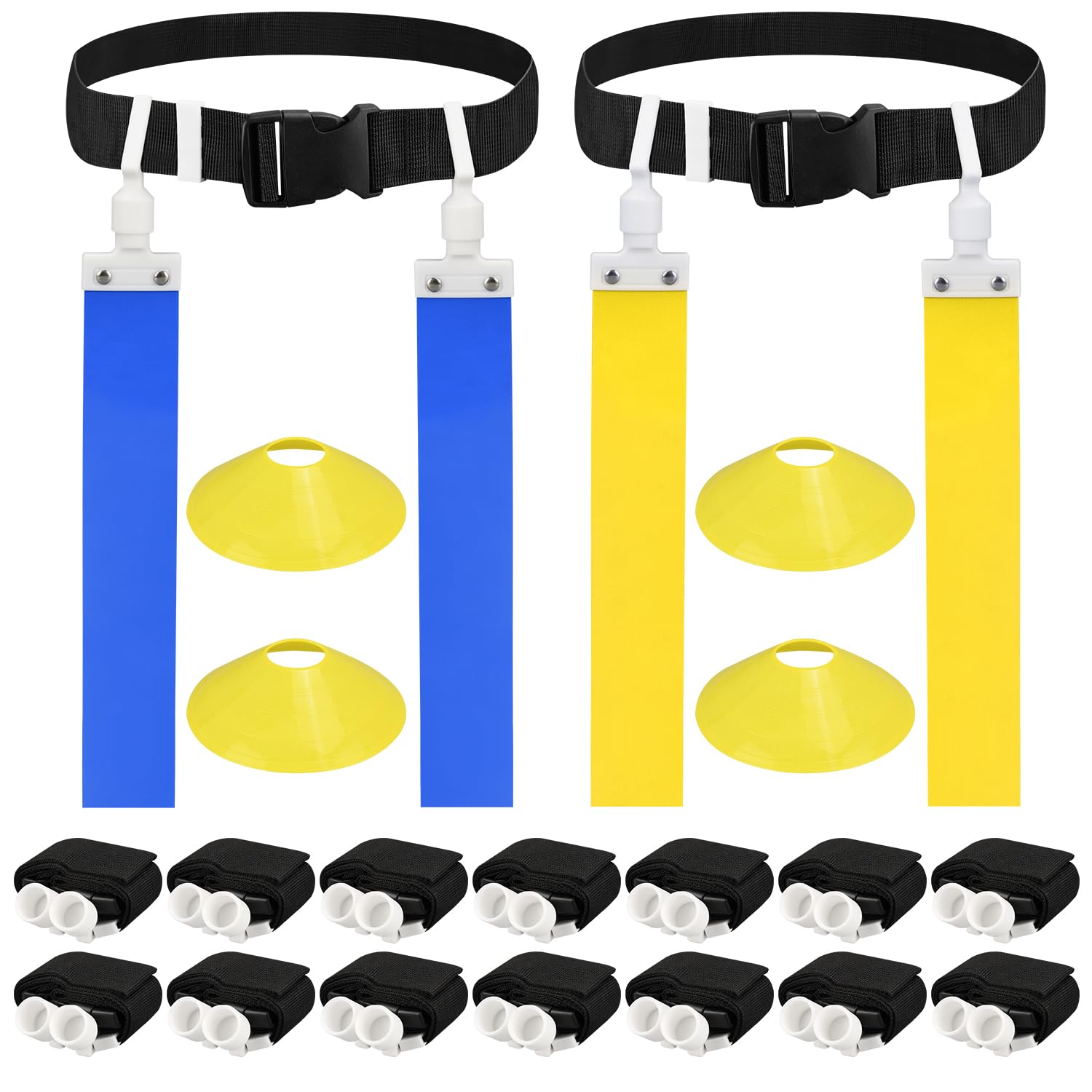 DkOvn Flag Football Belt, 14pcs Adjustable Flag