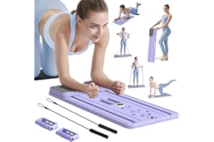 DQI Pilates Board,Pilates Reformer Set,Pilates Machine 15-in-1 Multifunctional Abdominal Board for Home Office Workout,Pilates Sliding Board for Women & Men