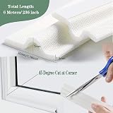 WanderGo Window Draft Excluder T Shape 236 Inch White Self-Adhesive view 3