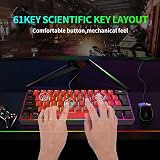 Snpurdiri 60% Wired Gaming Keyboard 61 Keys True RGB Backlit Ultra-Compact view 4