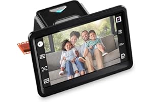 HP FilmScan Touch Screen Film & Slide Scanner Digitizer with 7” Adjustable LCD Screen, Quickly Convert Negatives & Slides to 