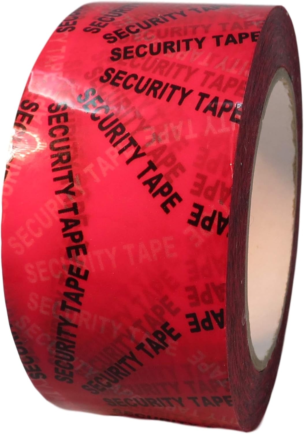 T.R.U. TEV-ST Tamper Evident Carton Sealing Security Tape with Acrylic Adhesive. 55 Yards. Multiple Sizes and Types Available (Red/White.