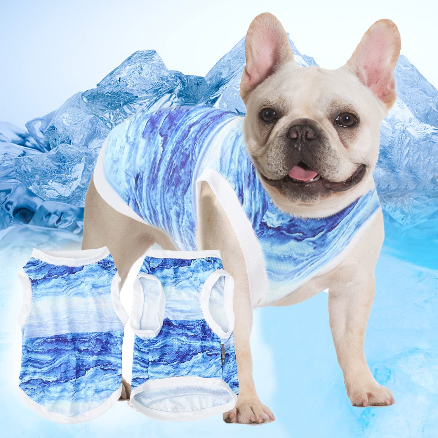 Dog Cooling Vest - Lightweight Sun-proof Pet Jacket With Magic Tape for Outdoor Hunting Training and Camping
