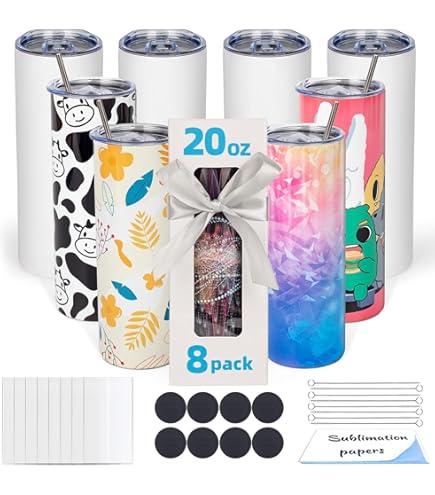 6 Pack Sublimation Water Bottle Blanks, 24oz Stainless Steel 8 thumbnail image