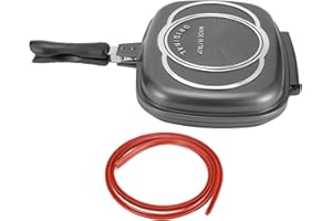 Double-Sided Frying Pan, Foldable Grill Frying Pan Pressure Cooking Pancake Maker Omelette Pan/Flip Pan with Anti?Burn Handle