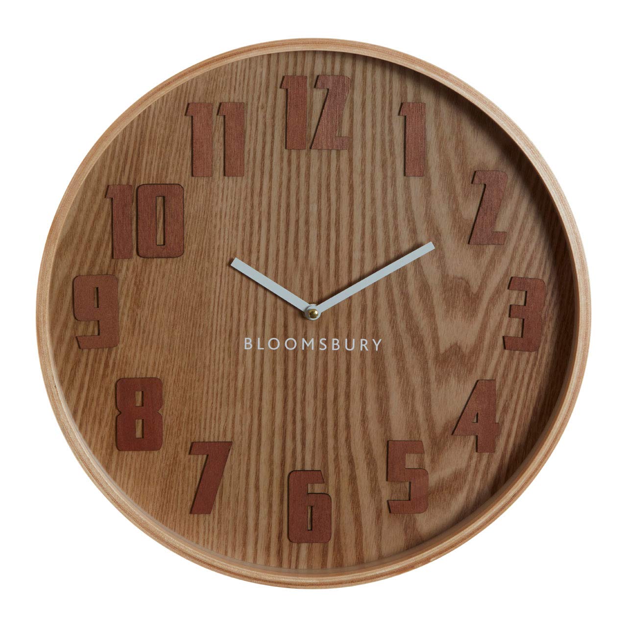 Premier Vitus Wall Clock, Brown Grain, Large