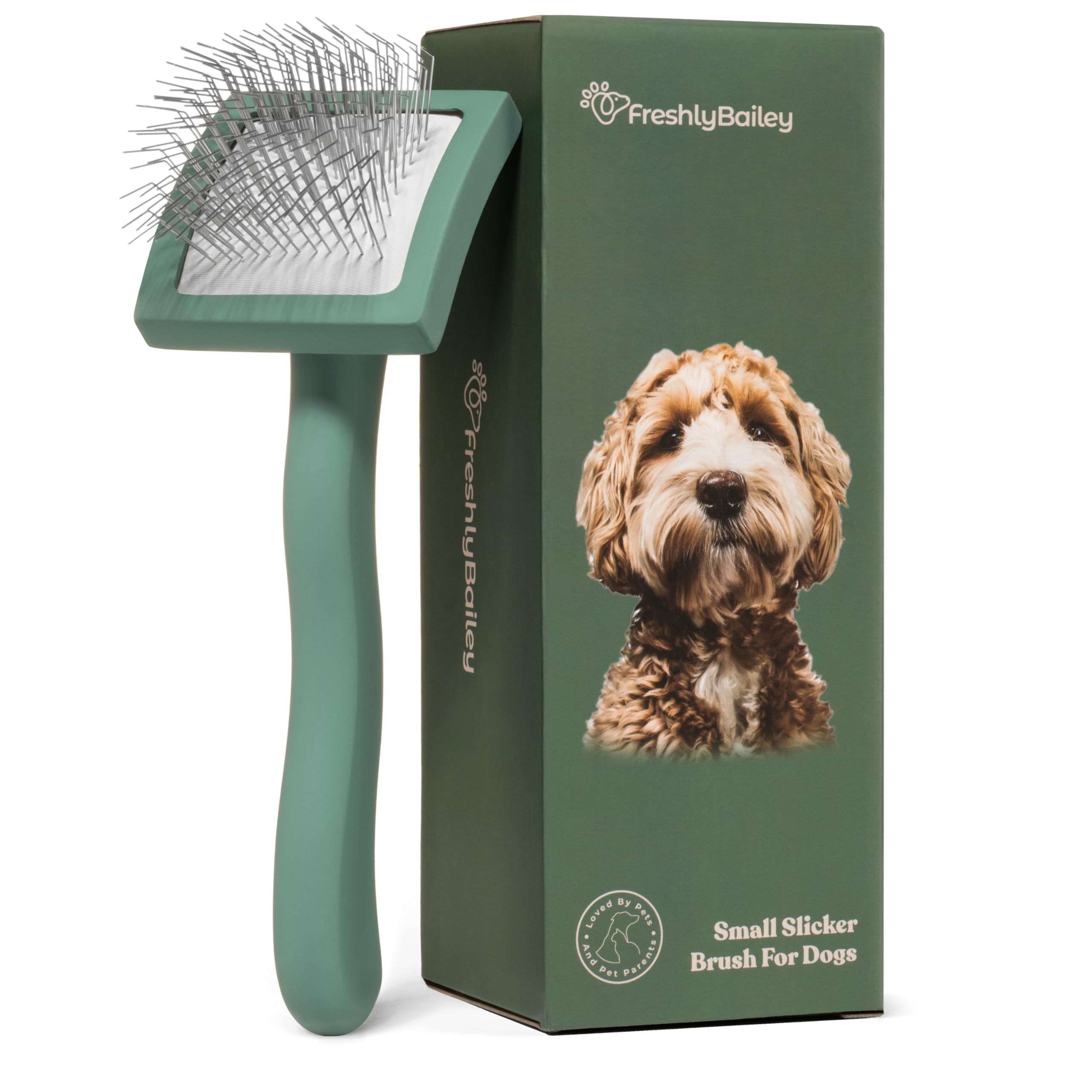 Photo 1 of Freshly Bailey Doodle Brush for Goldendoodle, Poodle, and Labradoodle Coats - Best Slicker for Dogs With Wavy & Curly Hair - Detangle & Fluff Like a Pro - Grooming Must Haves (Small)