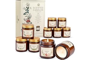 YINUO LIGHT Christmas Candle Gift Set for Women, 10 Pack Long Lasting Scented Soy Candles, Aromatherapy Candles for Home Relaxation, Perfect Holiday & Christmas Gifts