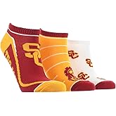 TCK NCAA No Show Socks for Men and Women, Full Field 3 Pack, Low Cut Ankle Socks College Graduation Gift