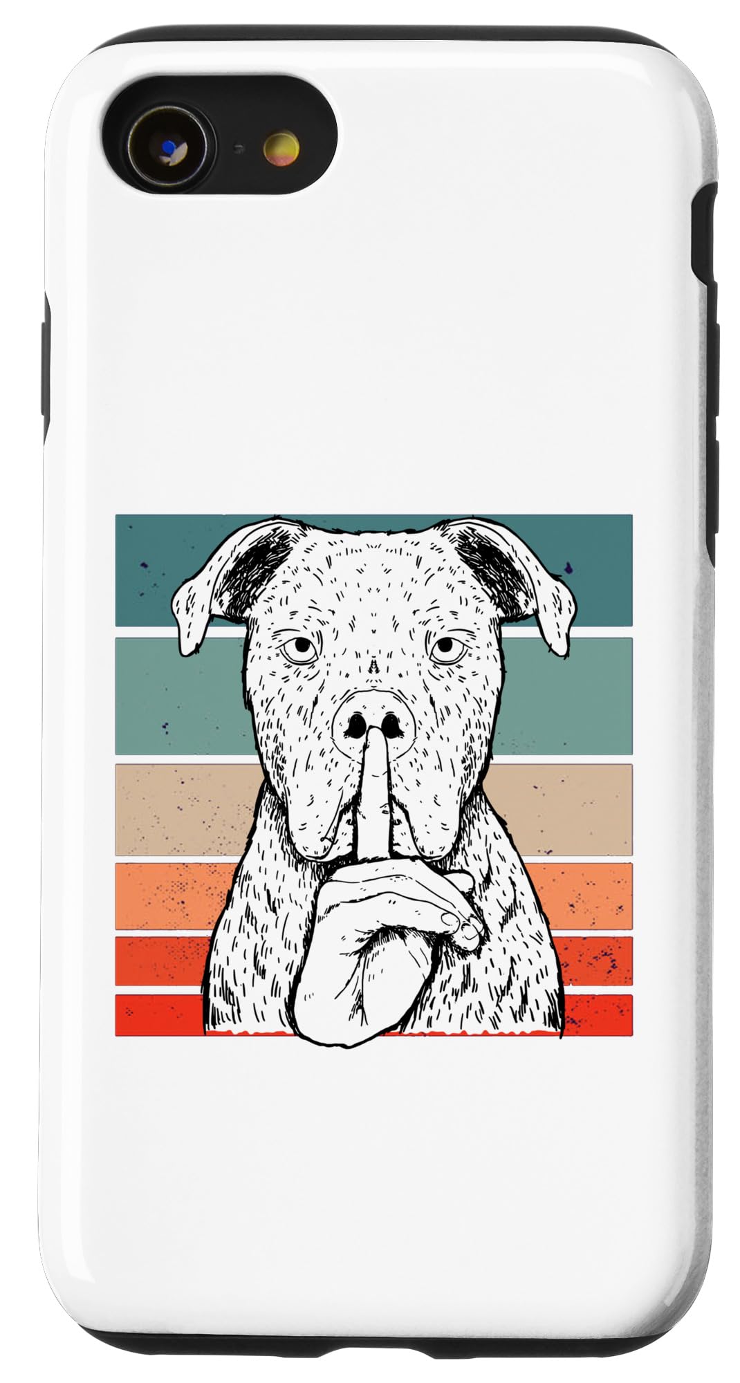 iPhone SE (2020) / 7 / 8 Silent dog mystery humor playful dog lovers animal art Case