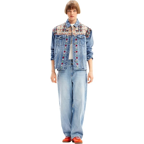 Desigual Women's Floral Denim Jacket at Amazon Women's Coats