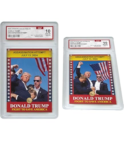 Political Trading Card Donald Trump 'Assassination Attempt' Trading Card -  Wound Infused Color, Graded GEM 10 Trump Insult Cards