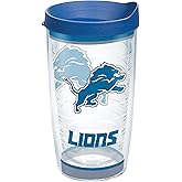 Tervis Made in USA Double Walled NFL Detroit Lions Insulated Tumbler Cup Keeps Drinks Cold & Hot, 16oz, Tradition