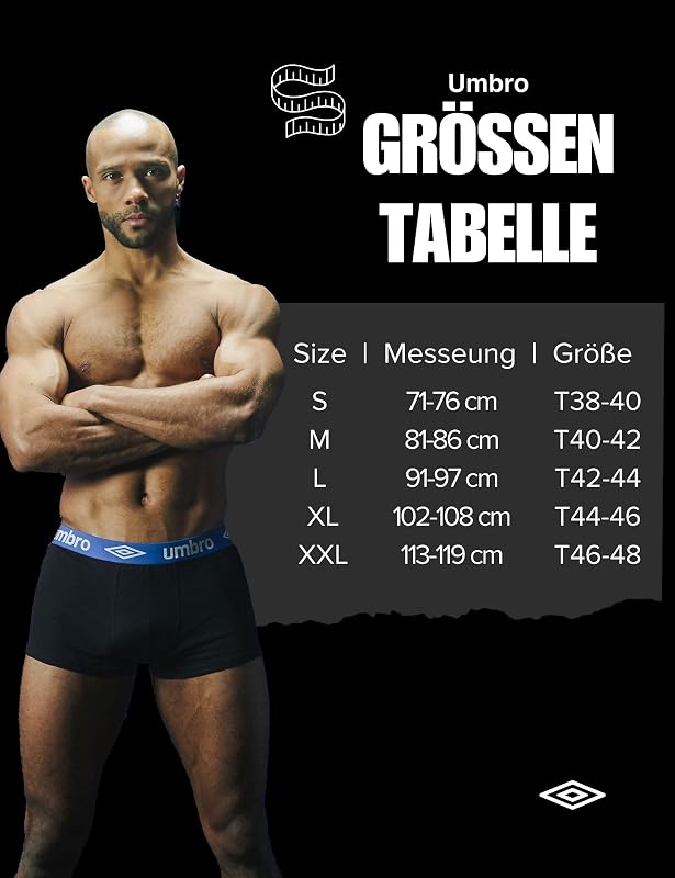 Boxershorts Herren 100% Baumwolle, 5er-Pack, Schwarz CLA (M)