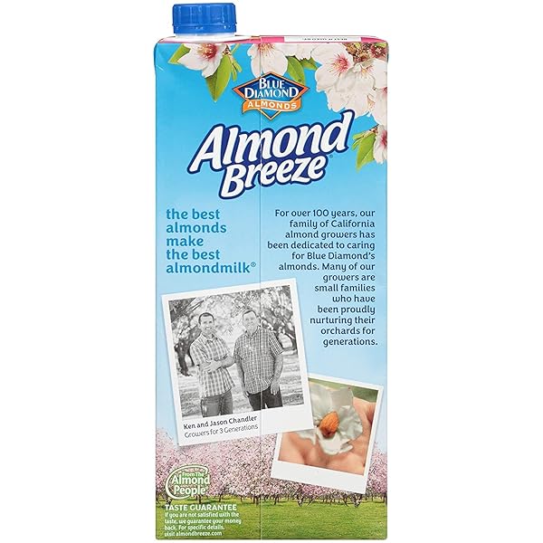ALMOND BREEZE DAIRY FREE ALMONDMILK, UNSWEETENED VANILLA, 32 OUNCE (PACK OF 6)