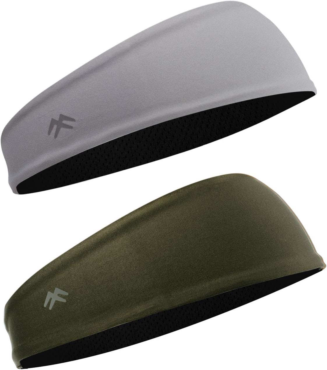 LEOPON 2 PCS Sports Headbands Set& Sports Sweatbands for Men and Women, Non-slip Bands with Sweat Absorbing Moisture Wicking & Quick Dry, for Running Yoga Working Out & Competitions