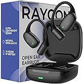 Raycon Essential Open Ear Earbuds &ndash; Open Ear Headphones, Earbuds Wireless Bluetooth, Sweat &amp; Water-Resistant Earphones, Running Headphones with Ultra-Lightweight Design, 36 Hours Battery Life (Black)