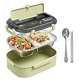 Hot Meal Retaining Lunch Container - Hot Food Toper, Office Lunch Containers with Compartments, Stainless Steel & Durable Plastic, Easy Use & Clean | Cutlery Set Included, Great For Office and Travels