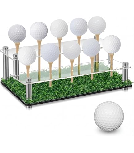 Soporte Expositor Para Pelotas De Golf - Metal Y Acrílico, Para Mesa O Escritorio, 15x6x4 Cm