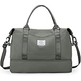 Travel Duffel Bag with Shoes Compartment, Overnight Weekender Bags for Women,Carry on Personal Item Bag,Medium Size