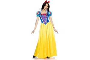 Leg Avenue Womens Classic Snow White Set Family Friend Full Length Princess Dress