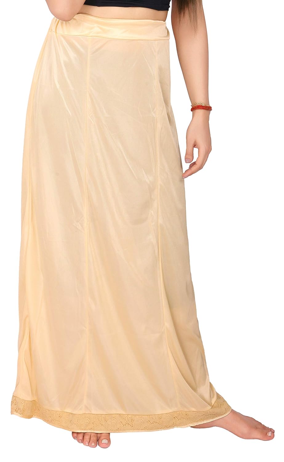 carrel women lycra fabric comfort fit long length plain petticoat