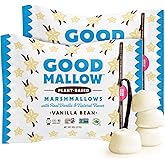 GoodMallow Large Vegan Marshmallows - 2-Pack 8 oz, Vanilla, Made in USA | Kosher Halal Gluten & Dairy Free Healthy Marshmallo