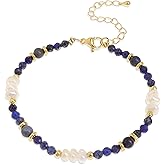 Sonateomber Beaded Pearl Gemstone Bracelets for Women, Boho Handmade Natural Stone Beads Bracelet Prom Jewelry Gift