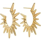 MYEARS Women Hoop Earrings Gold 14K Gold Filled Small Simple Handmade Hypoallergenic Everyday Illusion Jewelry