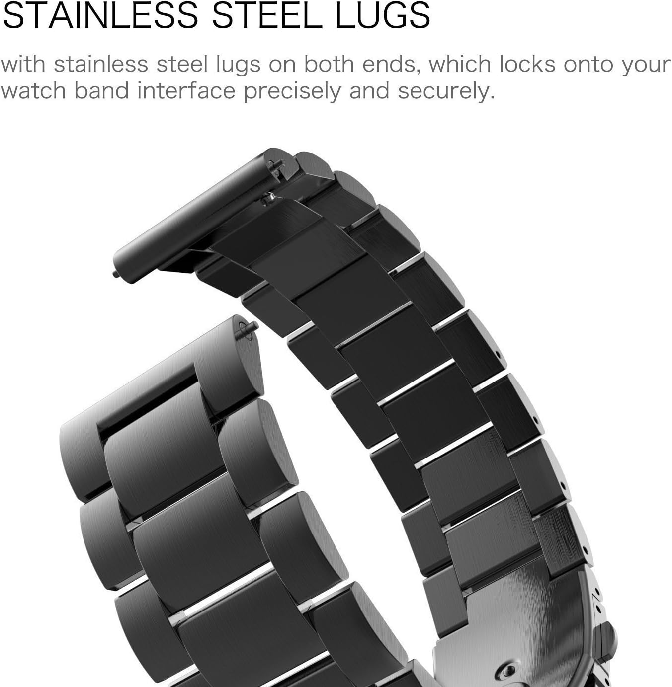 VIGOSS Metal Straps Compatible With Samsung Galaxy Watch 7 6 5 4 FE Strap 40mm 44mm for Women Men 20mm Stainless Steel and Mesh Loop Bands for Classic 42mm 46mm 43mm 47mm/Pro 45mm - Image 4