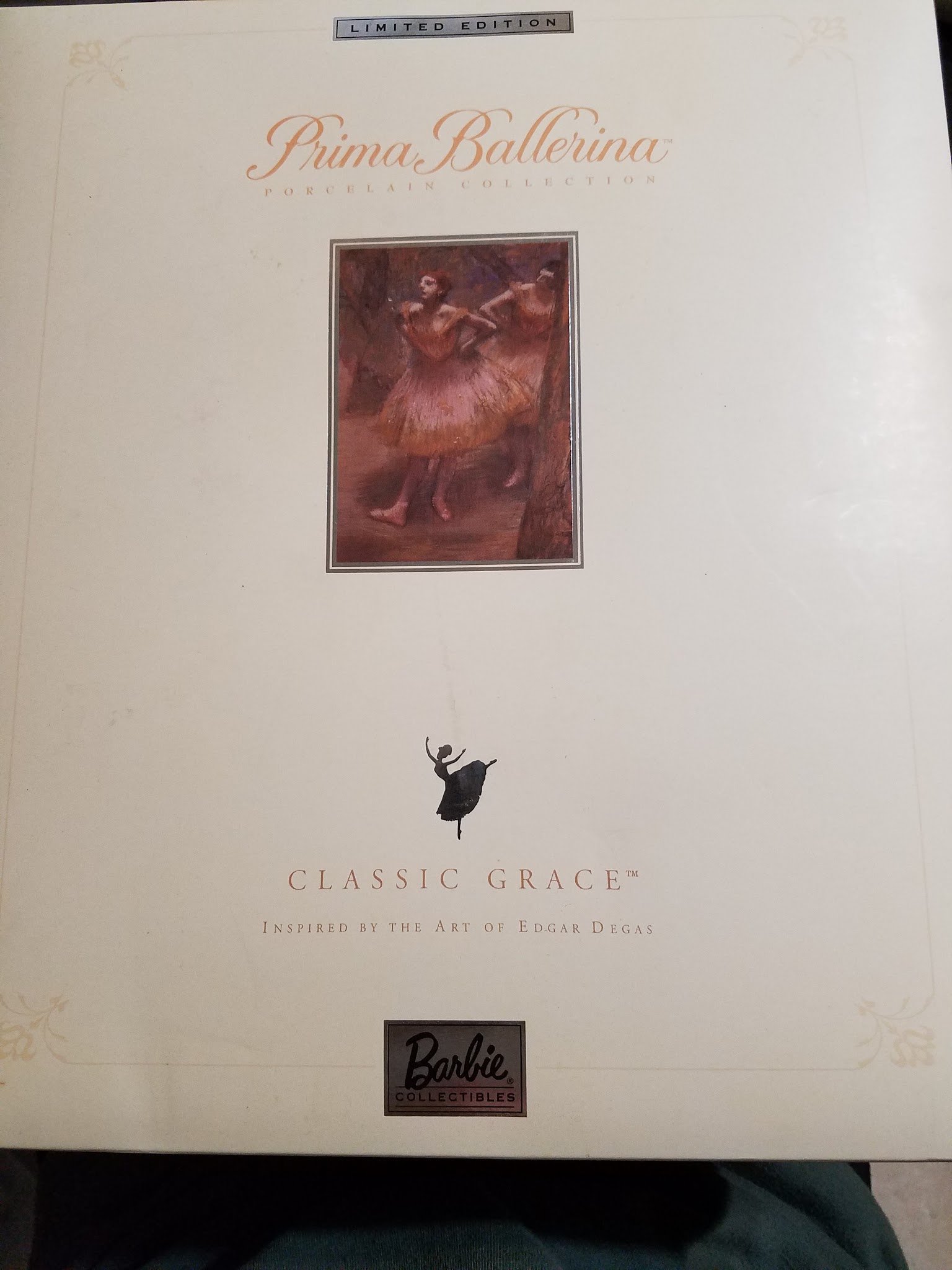 Prima Ballerina Classic Grace Barbie Inspired by the Art of Edgar Degas (Limited Edition 2001) - Mat