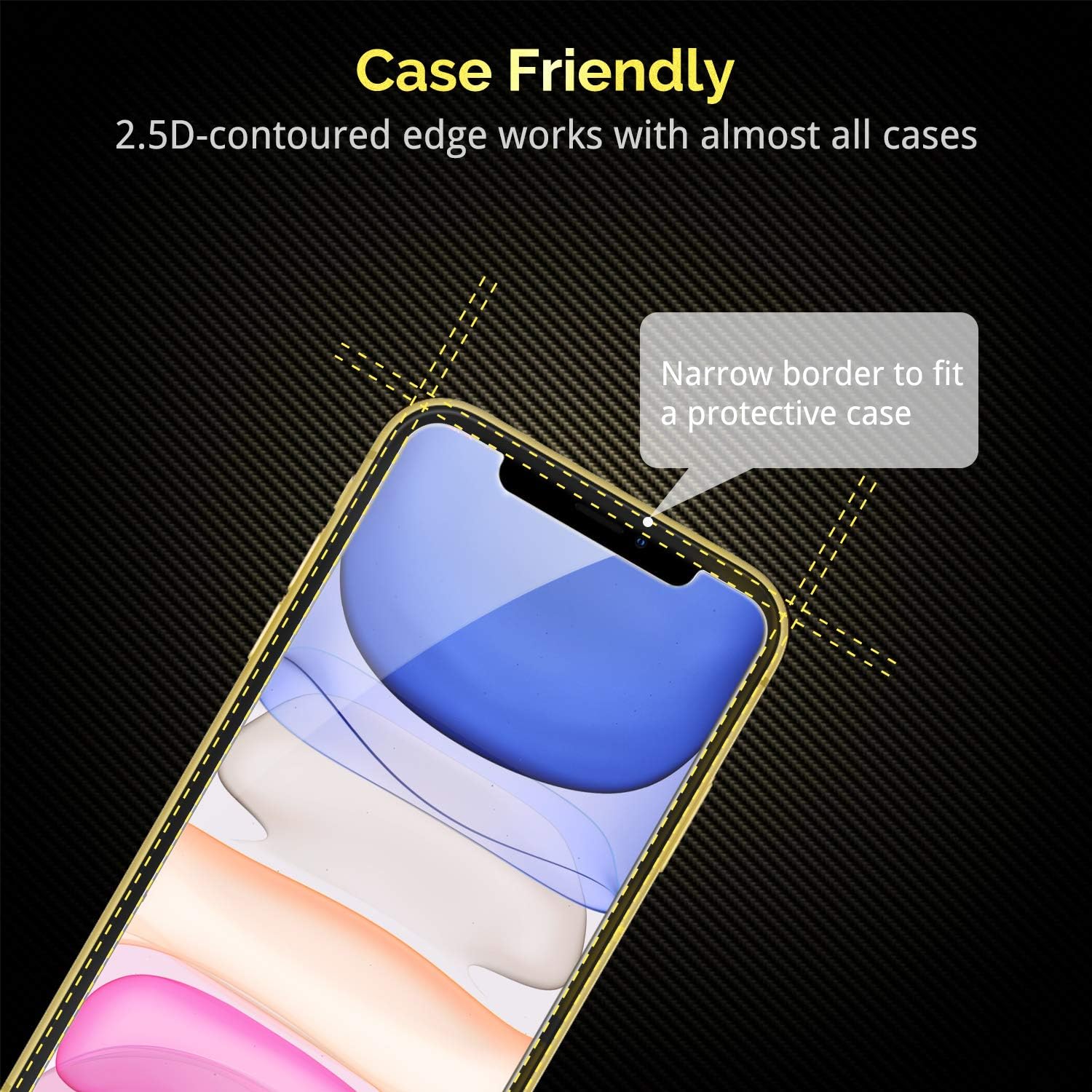 UNBREAKcable Screen Protector iPhone 11/XR, Phone Screen Protector, Anti-Scratch/Fingerprint, Bubble Free, Perfect fit - Image 4