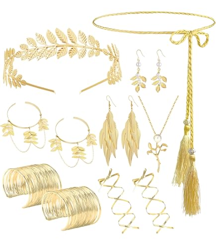Amazon.com: SHEHARUHI 17 Pieces Greek Goddess Costume  display picture 2