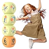 Skywin-Exercise Dice, Fun 1 Pack Workout Dice for Kids Solo or Group Classes, 6-Sided Foam Fitness Dice for Home, Classroom a