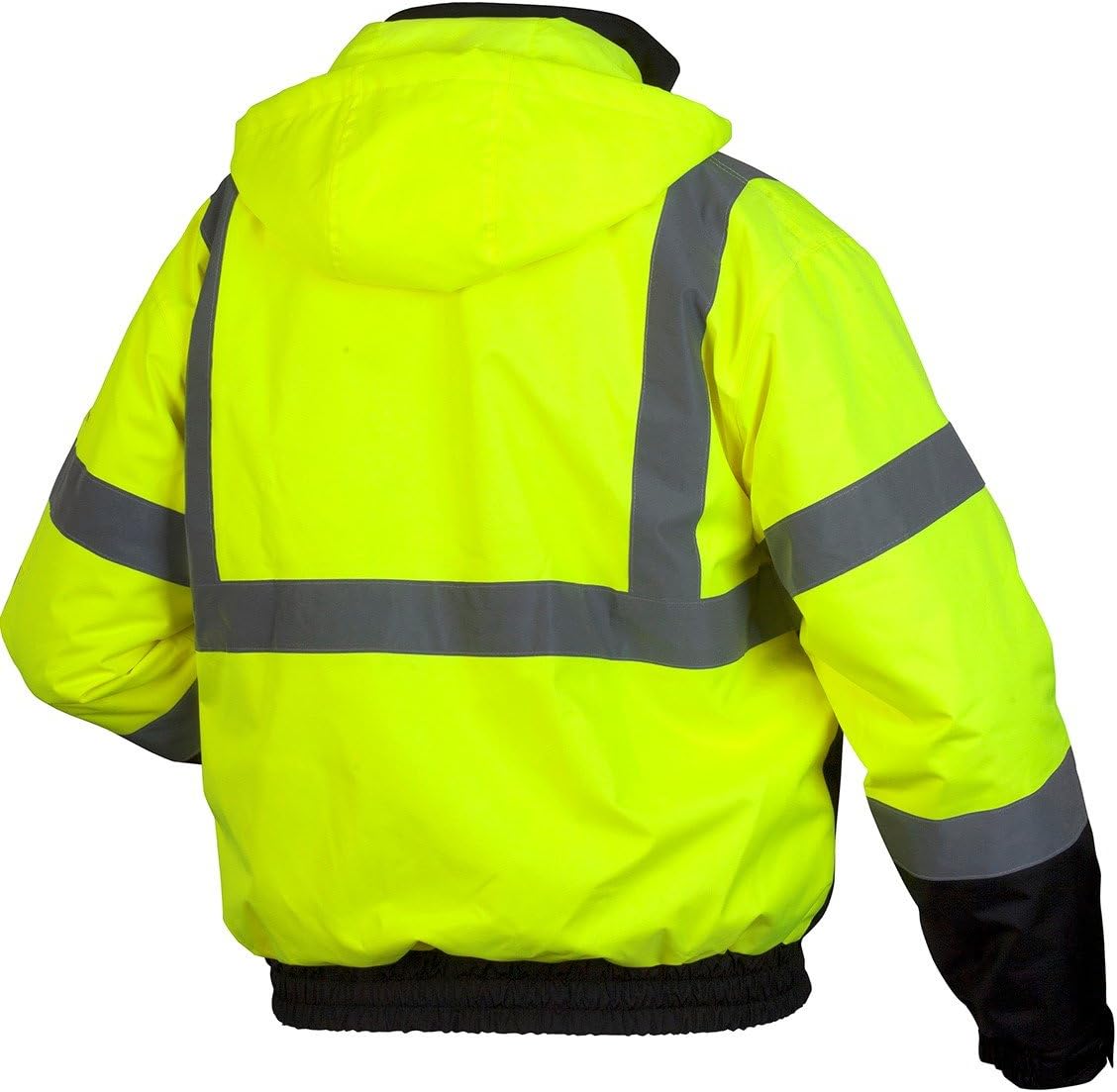 PYRAMEX RJ31 Series Lumen X Class 3 Fleece Bomber Safety Jacket, Lime, X-Large - - 