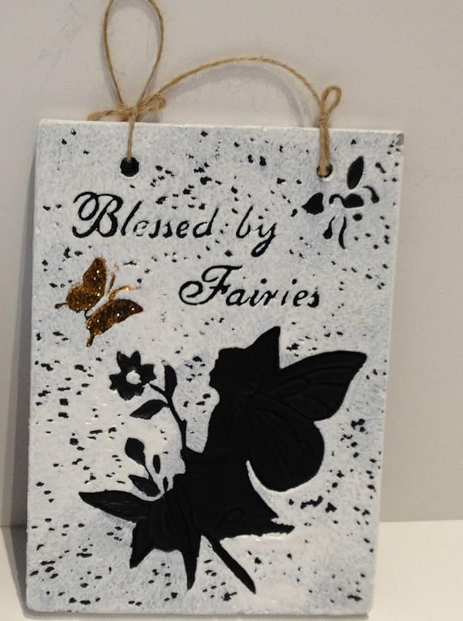Garden Home Decorative Hanging Fairies Fairy Concrete Wall Sign Plaque
