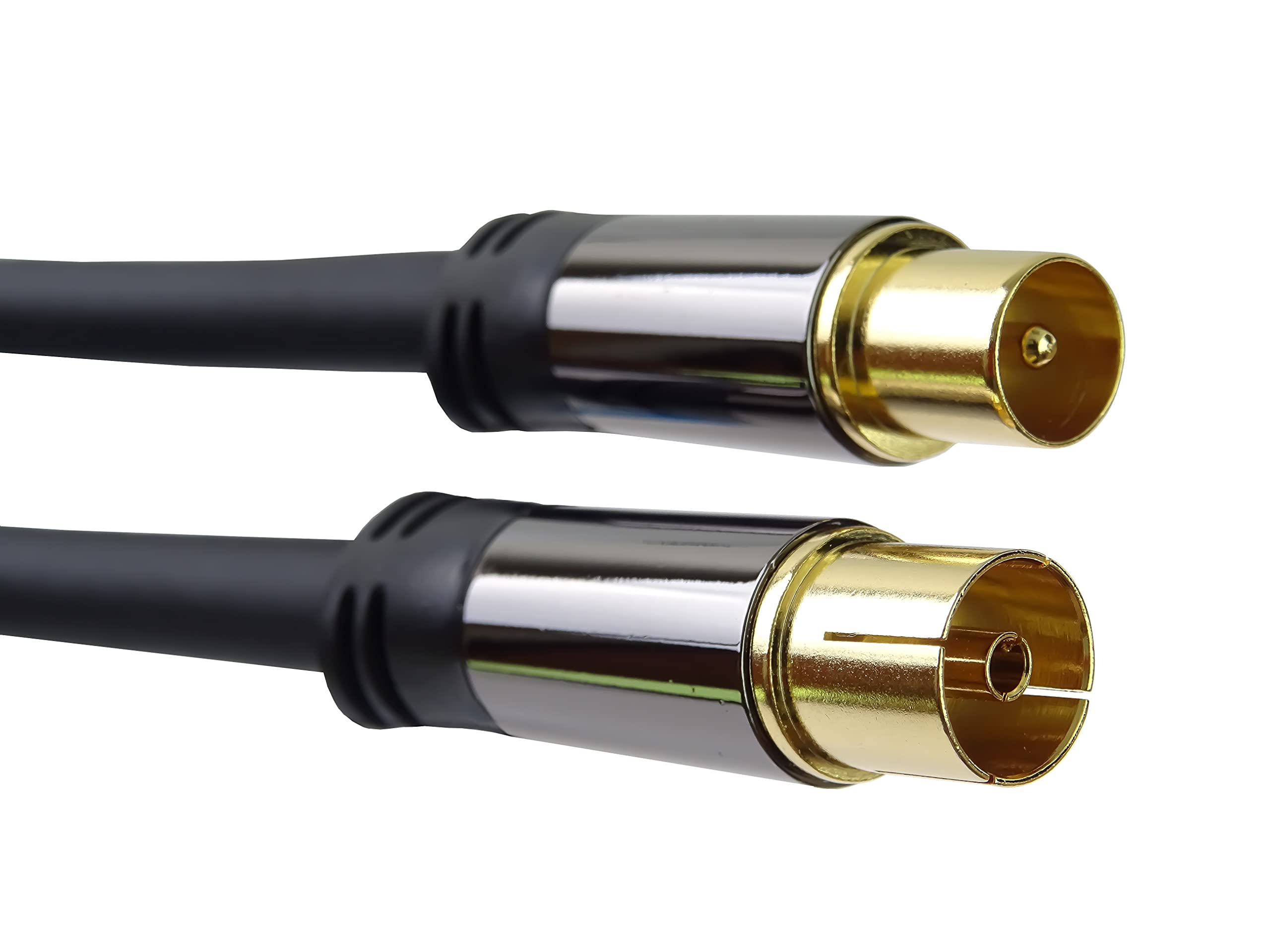 PremiumCord kjqiec015 TV Aerial HQ Connection Cable M/F 75 Ohm (135 dB), 4X Shielded, Metal Connector, Length 1.5 m