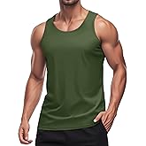 MAGCOMSEN Men's UPF 50+ Tank Top Quick Dry Summer Workout Muscle Sleeveless Shirts for Swim Beach Bodybuilding