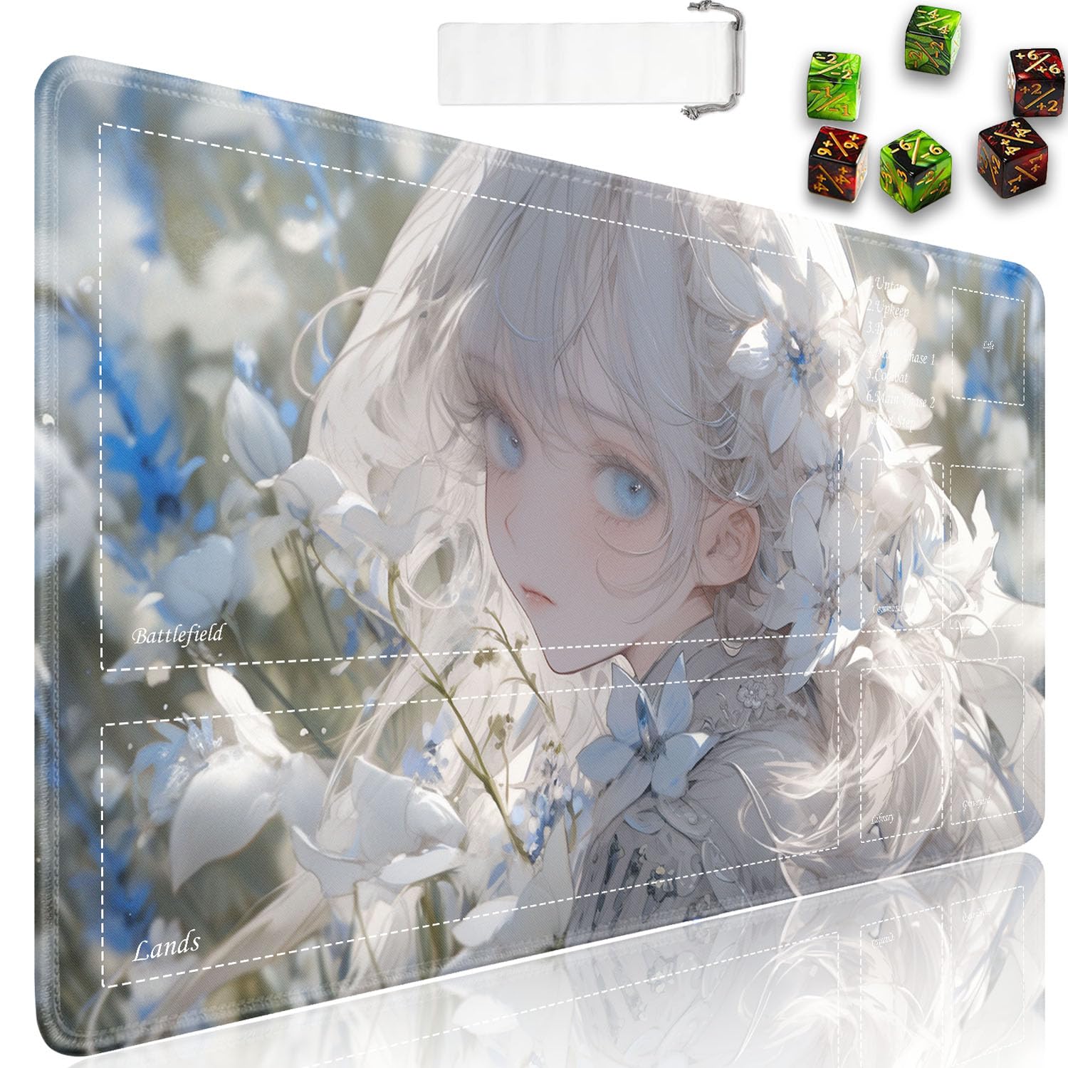 JVGFYNKL for TCG Playmat, Playmat with Zones, 24x14