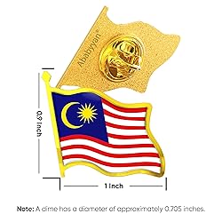 Malaysia Flag Lapel Pin - Enamel Metal National