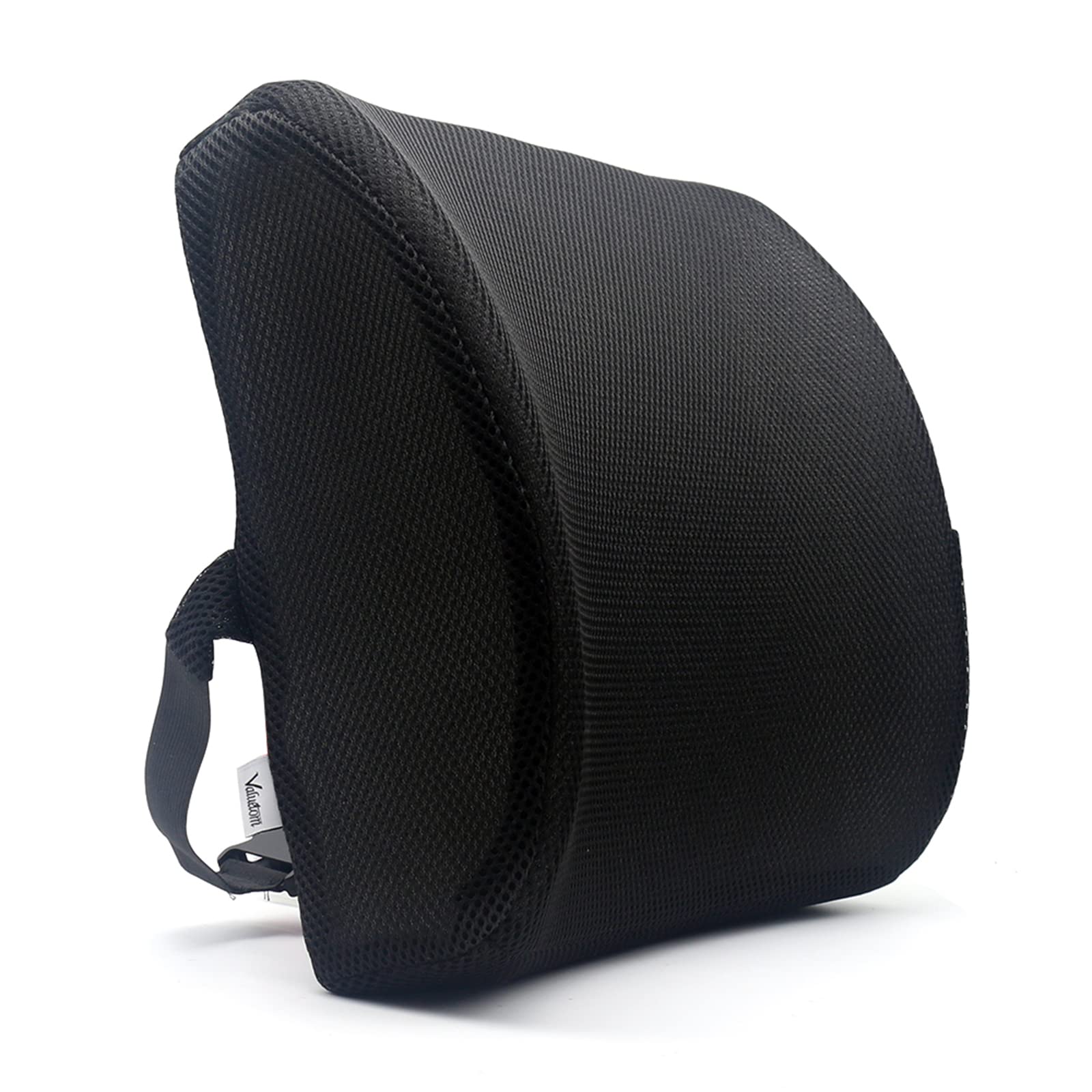 Valuetom Premium Lumbar Support Pillow - Memory Foam Lower Back Support Cushion for your Home, Office Chair, and Car - NEW Ergonomic Memory Foam Design with Cool Mesh Fabric
