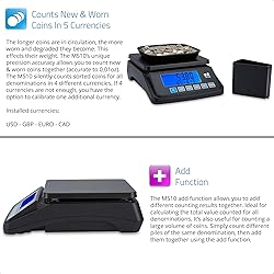 ZZap MS10 Coin Counting Scale - Money Cash Currency