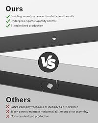 TITECK Sliding Barn Door Hardware Kit - 5 FT Heavy