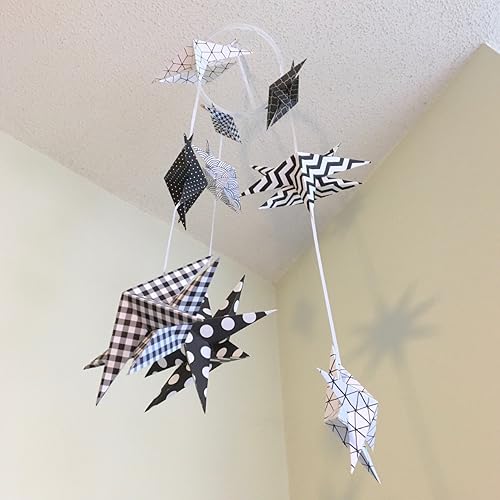 Amazoncom Black And White Mini Star Mobile Handmade