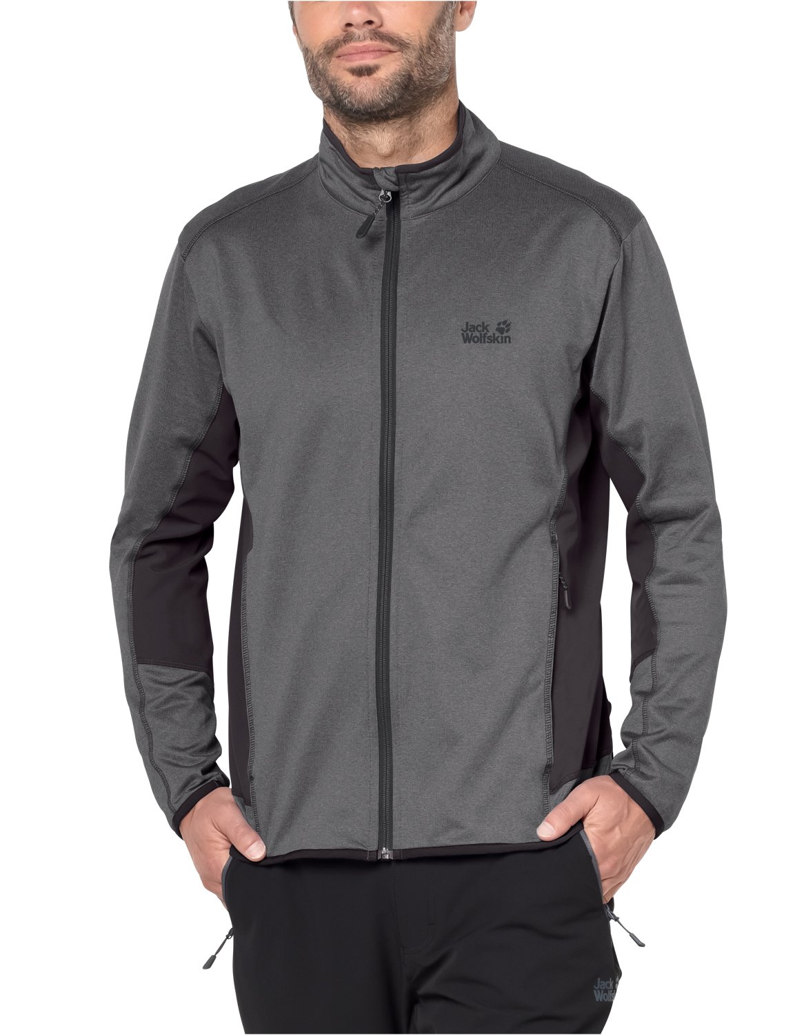 Jack Wolfskin Men's Sutherland flex Jacket, Medium, Tarmac Grey Homer