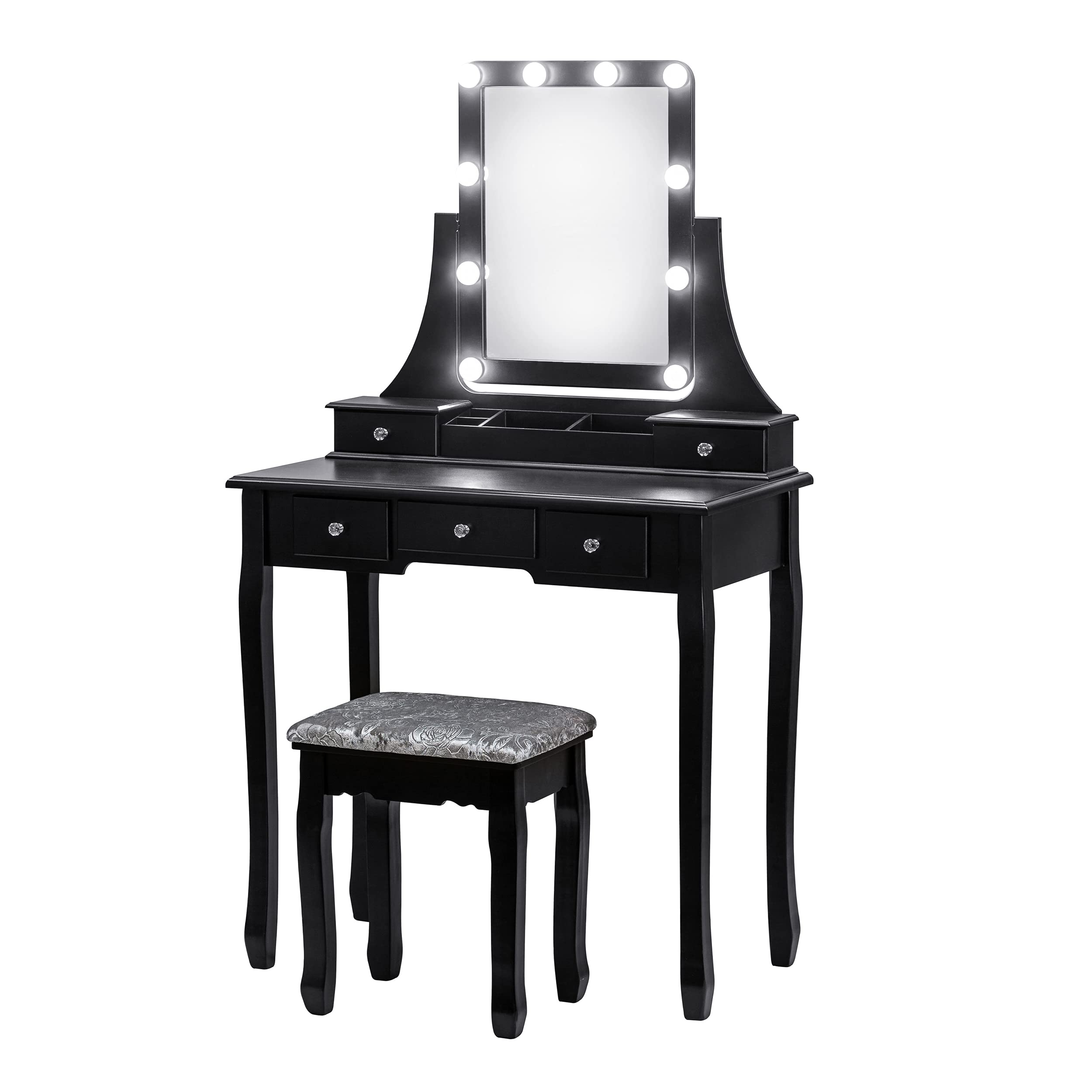 Buy Vanity Table with Lighted Mirror, Makeup Dressing Table with 10