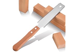 WEIMELTOY Small Woodworking Hand Saw, 6 inch Flexible Blade Double edge TPI 17/11 Pull Saw for Craft, Hobby, DIY, Non Slip Wood Handle Garden Trim, Sharp and Light Woodworking Tools