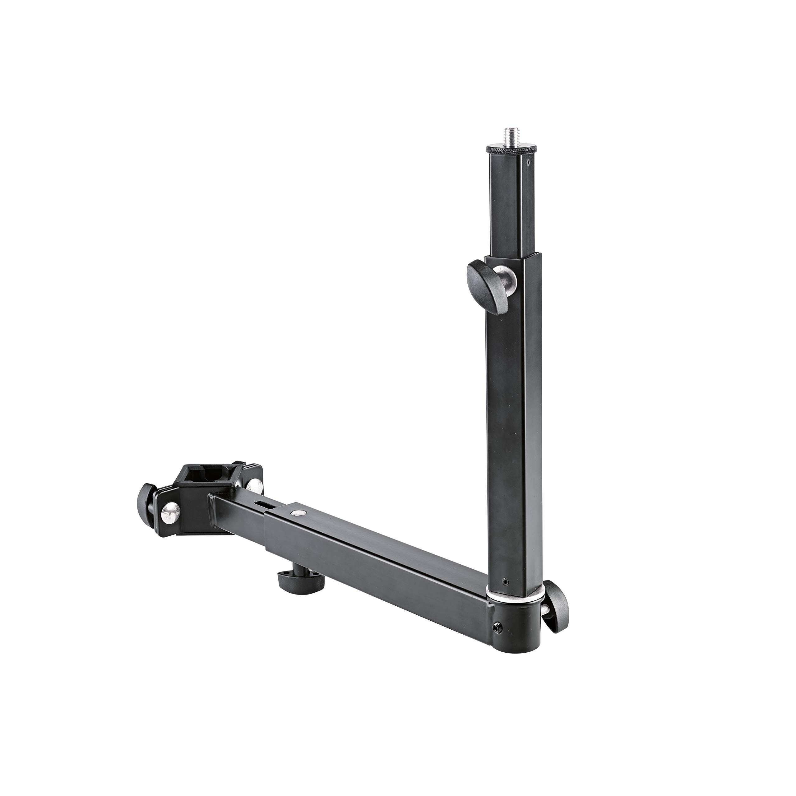 K&M 18807 Universal Holder - Black Steel Adjustable Extension for Music Accessories - for Folding Table and Omega