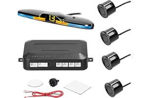 GoolRC Car Parking Sensor Rear Reversing Radars System with 4 Parking Sensors LED Light Distance Display Warning Buzzer Dista