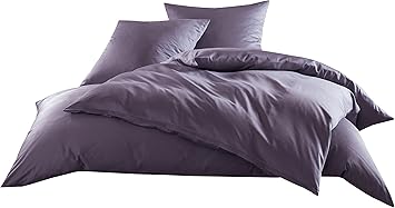 Mako Satin Baumwollsatin Bettwasche Uni Einfarbig Zum Kombinieren Kissenbezug 40 Cm X 80 Cm Lila Amazon De Kuche Haushalt